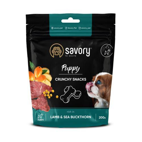 Хрусткі ласощі Savory для здорового росту цуценят, ягня та обліпиха, 200 г Київ - фото 1