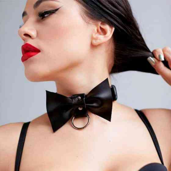 Сексуальный чокер с бантом - Чёрный - Садо-мазо Винница