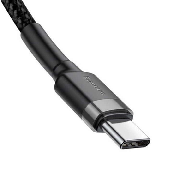Кабель Baseus Cafule PD2.0 60W flash charging USB Type-C-Type-C (20V 3A)1M Grey+Black Київ - фото 11