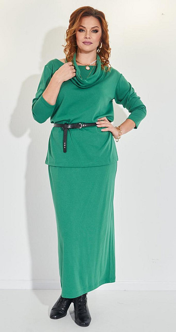 Костюм із джерсі зі спідницею (52) Київ - фото 6