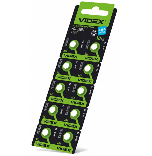 Батарейка G1/LR60/LR621/364 (бл-10шт) Videx Житомир - фото 1