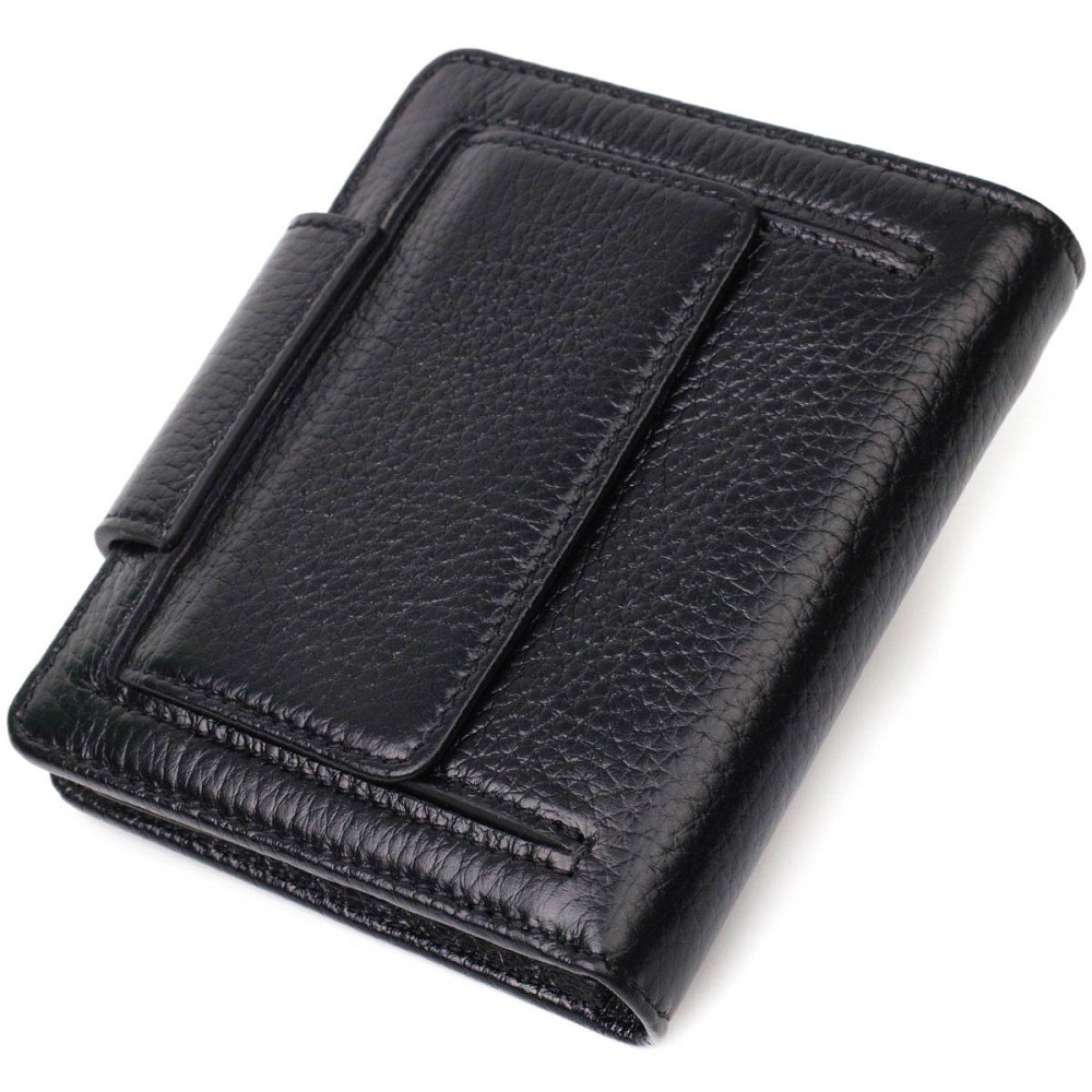 Женский кошелек из натуральной кожи в классическом черном цвете Tony Bellucci 21987 Черный Киев - изображение 2