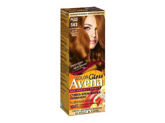 Крем-фарба Gloss Color 583 Карамельний шатен ТМ AVENA Solmir Київ