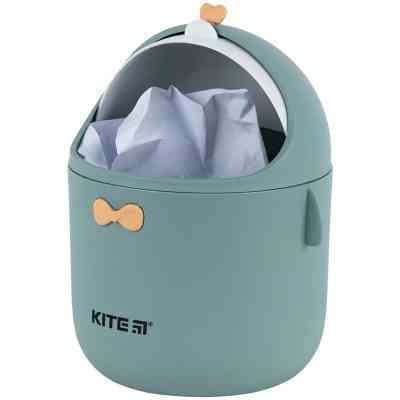 Кошик для паперів Kite Настільний контейнер для сміття, сіро-зелений (K24-010-1) Вінниця