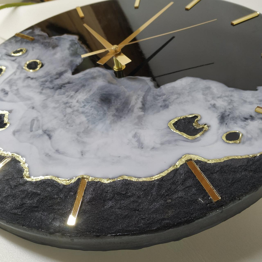 Часы настенные 40 см из эпоксидной смолы ручной работы Днепр - изображение 4