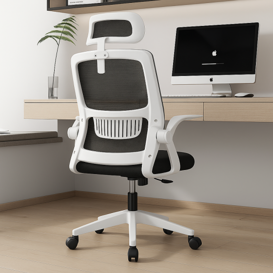 Кресло офисное Diego ErgoFlex сетка бело-черное Киев