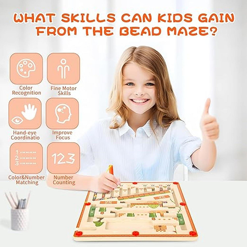 Магнітний лабіринт з кольорами та цифрами Mushroom Maze Digital Fun Луцьк - фото 3