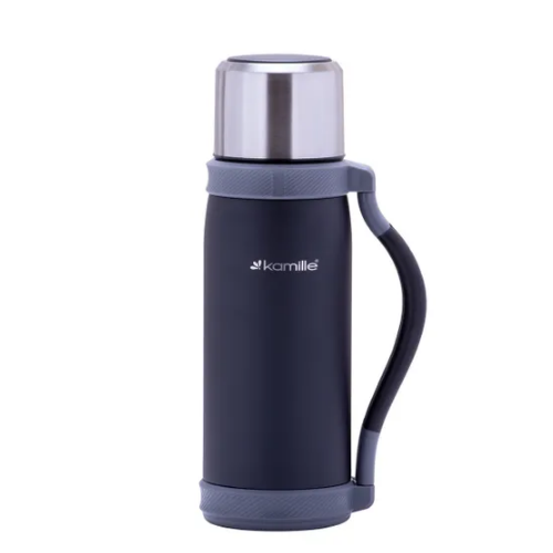 Термос 1200мл з нерж.сталі (блакитний, фіолет., Оранж., Салат.) KAMILLE Житомир - фото 3