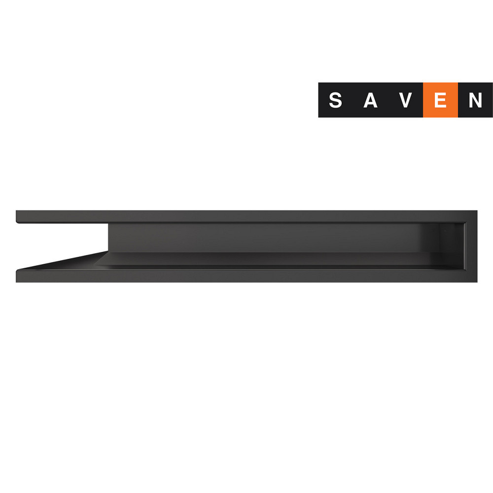 Вентиляційна решітка для каміна кутова ліва SAVEN Loft Angle 90х600х800 графітова Львів - фото 2