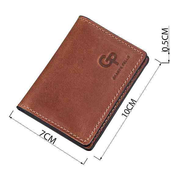 Обкладинка для водійських прав гладка шкіра GRANDE PELLE 11187 Коричнева Київ