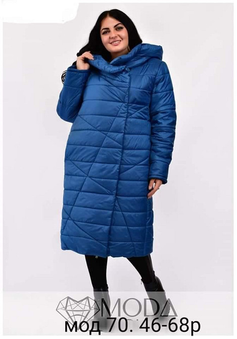 Жіноча довга зимова куртка пуховик великих розмірів.  46-72р. Київ - фото 5