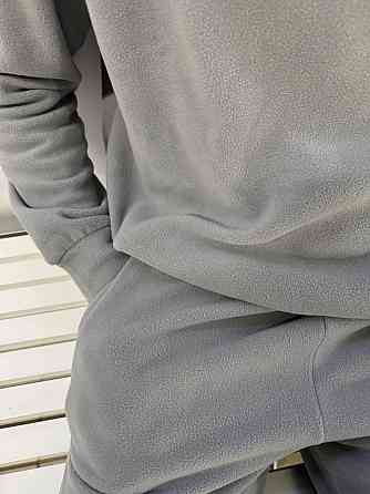 Чоловічий теплий костюм-двійка з двостороннього щільного флісу Сірий, 46/50 Одеса