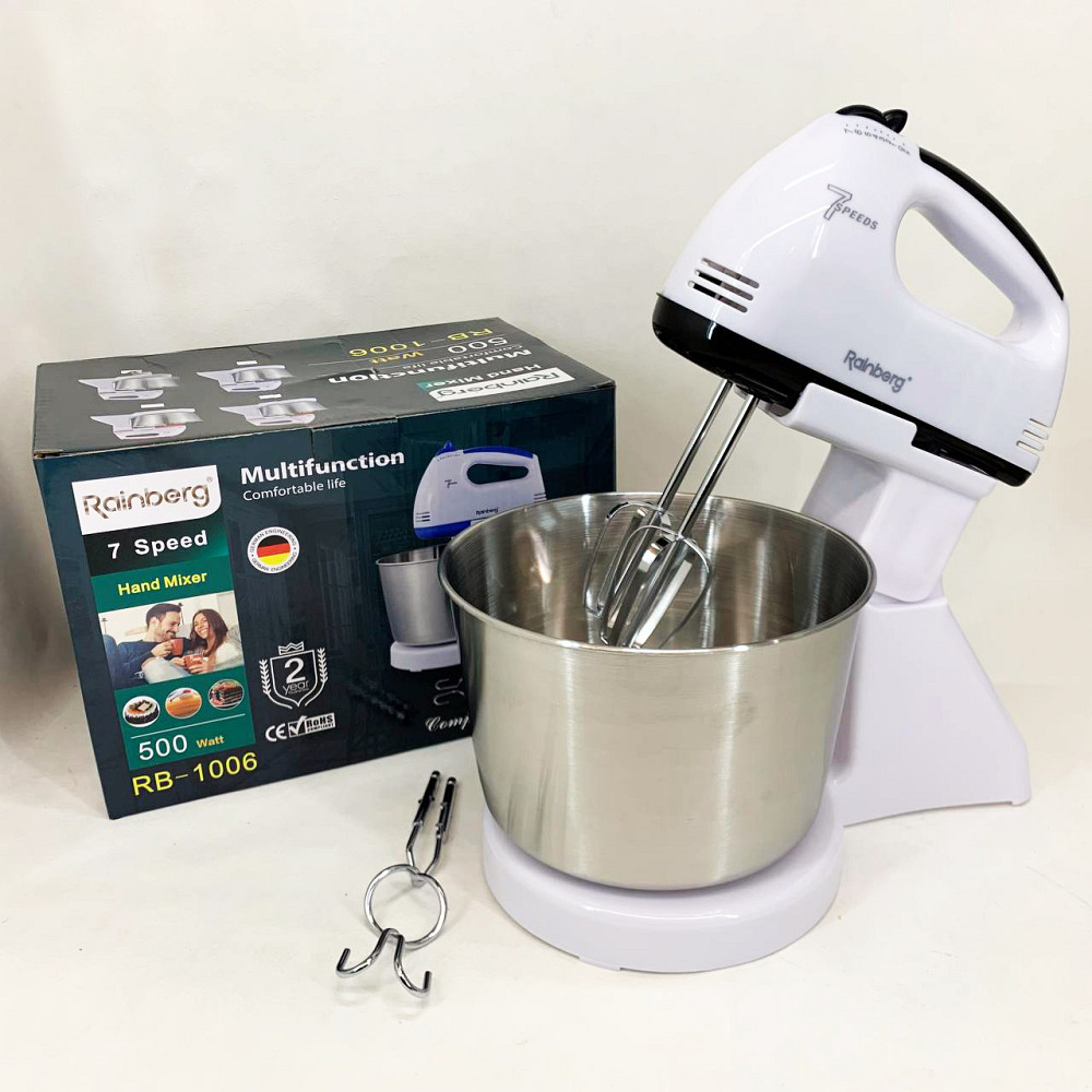 Нержавіючий міксер стаціонарний, Ручний міксер для яєць і тіста Побутовий для збивання крему WC-20 Львів - фото 5