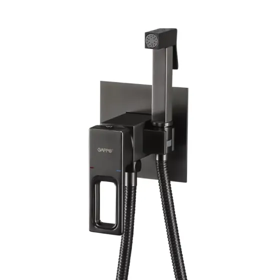 Гігієнічний душ прихованого монтажу GAPPO G7217-9 графіт Київ