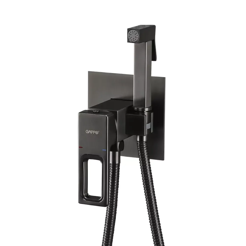 Гигиенический душ скритого монтажа  GAPPO G7217-9 графит Киев - изображение 1