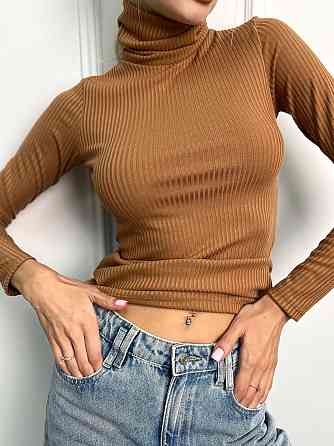 Жіночий гольф в рубчик "Made" оптом | Норма Кемел, 42-44 Київ