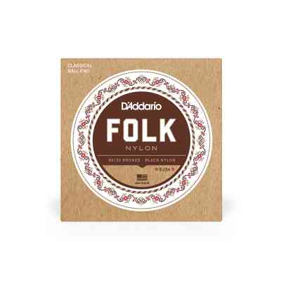 Струни для гітари D'Addario Folk Nylon 80/20 Bronze Ball End Black Treble (EJ34) Вінниця