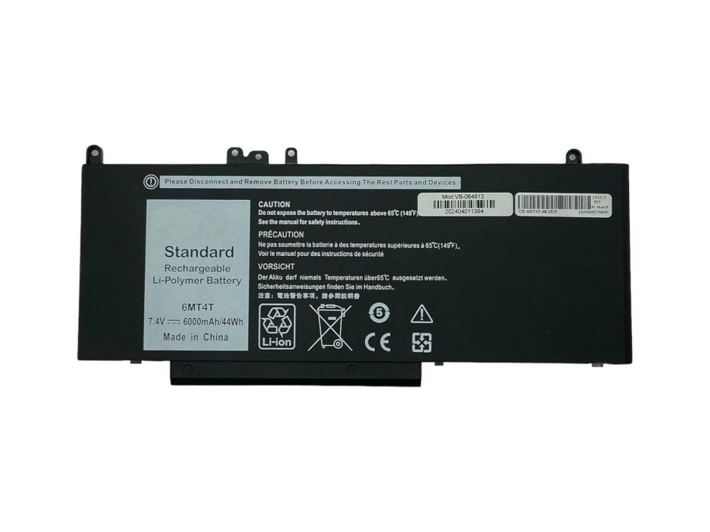 Аккумулятор для ноутбука Dell 6MT4T Latitude 14-E5470 7.4V Black 6000mAh OEM Вінниця - фото 1