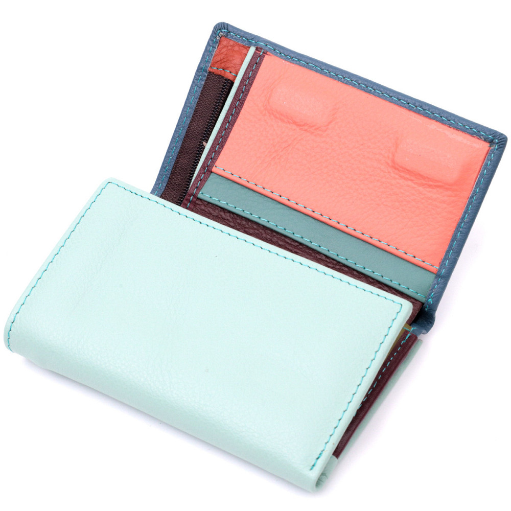 Современный женский кошелек из качественной натуральной кожи ST Leather 19459 Разноцветный Киев - изображение 5