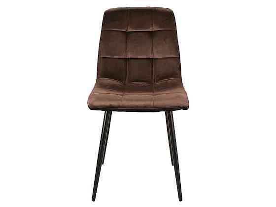 Стілець MILA VELVET чорний каркас/коричневий BL. 48 Днепр
