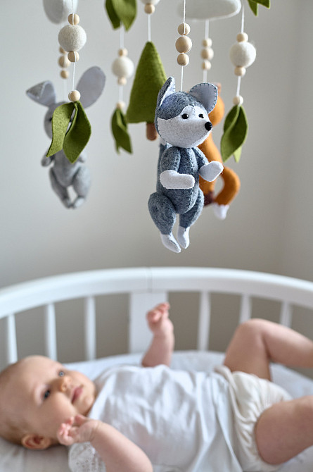 Мобіль на ліжечко WoollyFox «Лісові звірятка» Київ - фото 6
