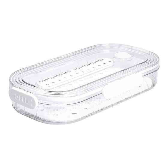 Yiwu Контейнер для їжі пластиковий 32.5х17.5х6 см харчовий контейнер з індикатором дати 1 л Біл Коломыя