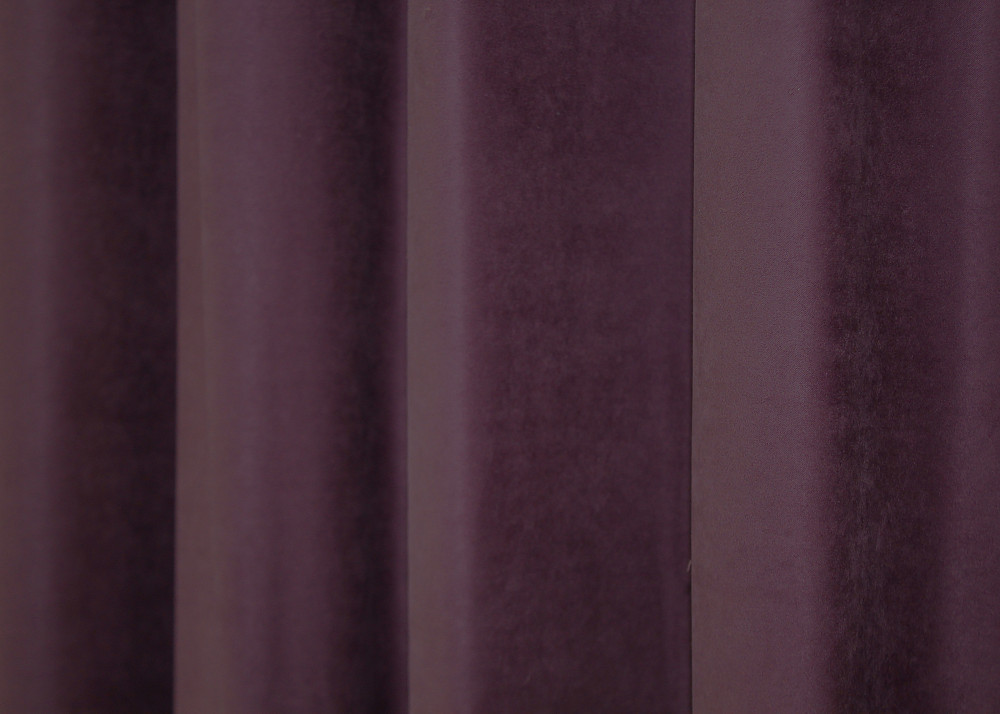 Комплект готовых штор VR-Textil Нубук однотонный № 1519ш Баклажановый 150х290 см 2 шт (33-0381 Киев - изображение 7