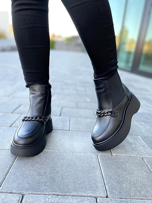 Черевики жіночі ARLEN БК-19 чорні (зима, шкіра натуральна) (4833) 38 Коломия - фото 1