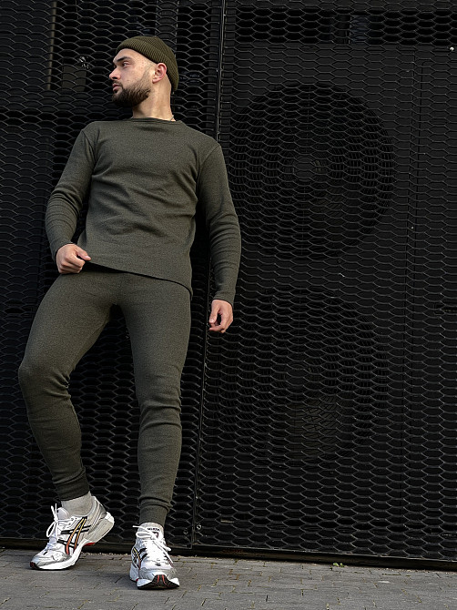 Термобілизна чоловіча тактична колір олива на флісі, для ЗСУ S M L XL XXL Дніпро - фото 1