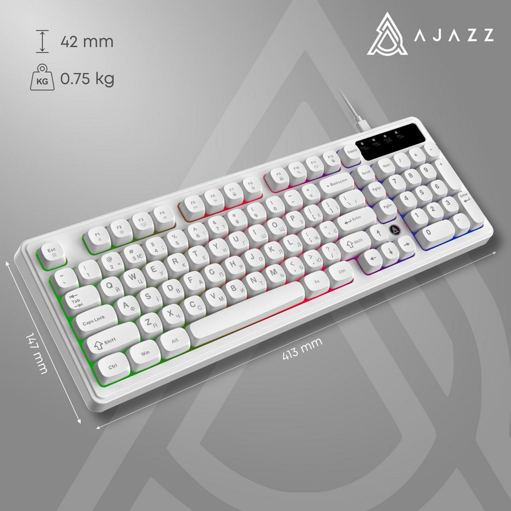 Клавіатура Ajazz AF98 Black USB-C White (AF98-W) ( 24942 ) Харьков - изображение 15