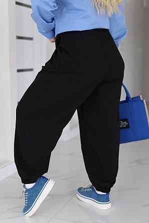 Жіночі широкі штани джогери "Flavio" | Батал Чорний, 54-56 Київ
