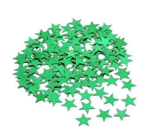Конфетти Звездочки жесткие из фольги 10 г 1 см зеленый Киев