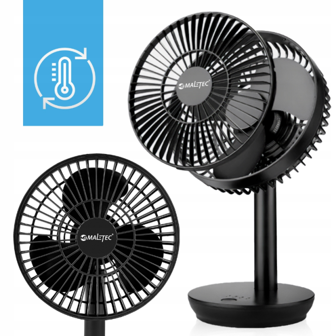 Вентилятор настольный беспроводной MalTec черный (Польша) Киев - изображение 6