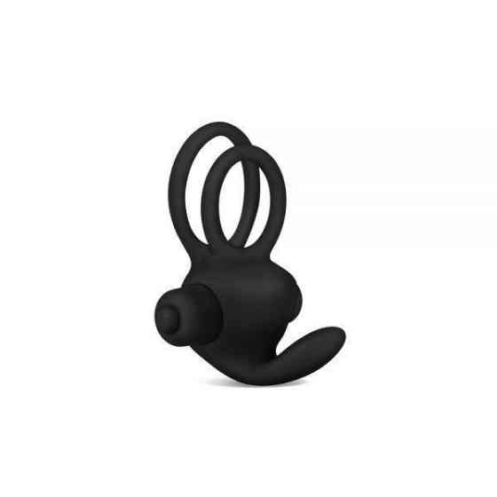 Эрекционное виброкольцо Power Clit Cockring, Black Sex Aura Киев