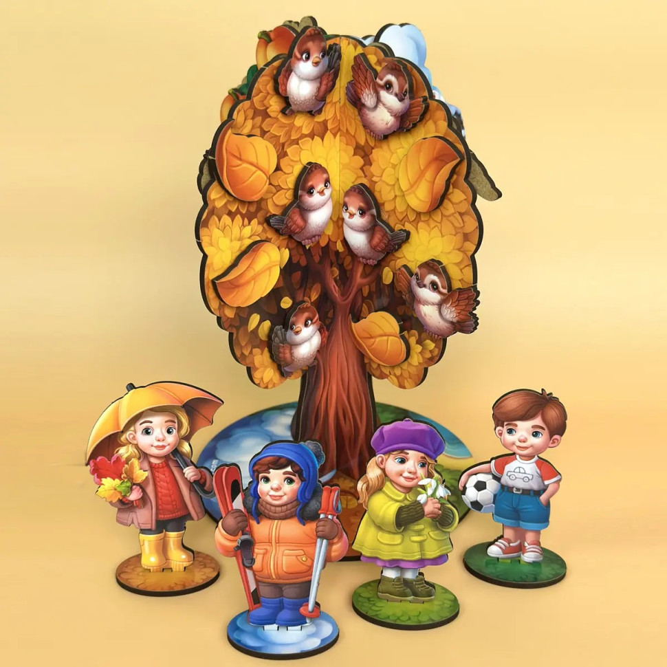 Дитяча настільна гра "Пори року абрикоса" (ПСД295) PSD295 дерев'яна Вінниця - фото 8