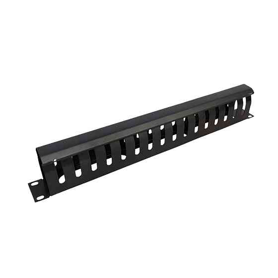 Організатор кабелю з гребінкою 19", 1U, пластиковий з кришкою, висота 87мм Вінниця