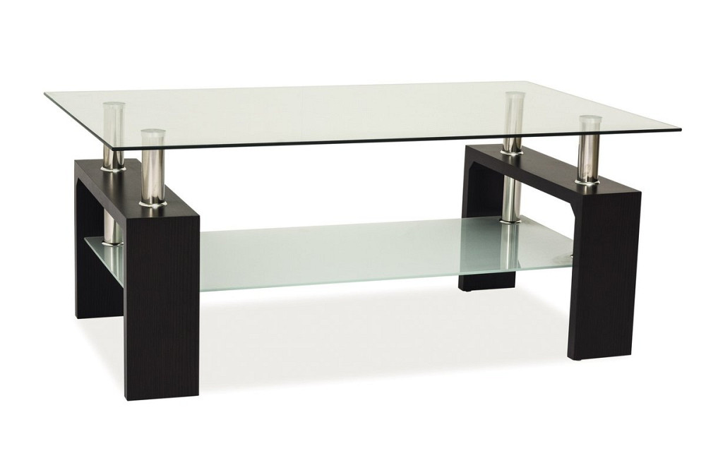 Журнальний столик LISA BASIC II прозор./венге 100x60x55 Київ - фото 1