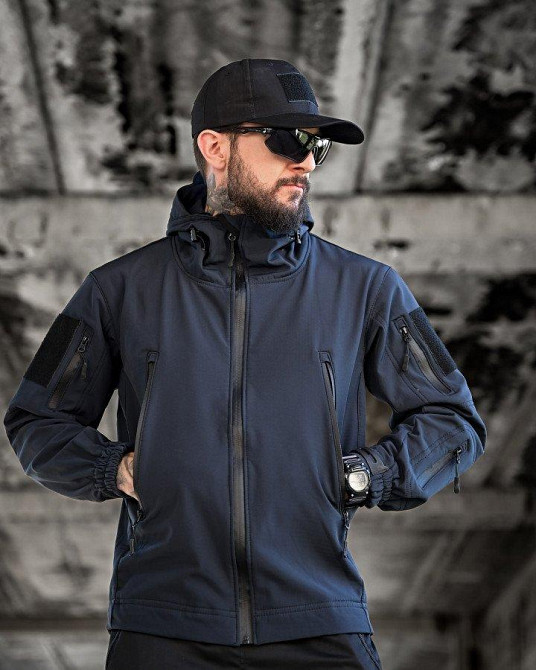 Тактична куртка Soft Shel синій ВТ6474 Одеса - фото 1