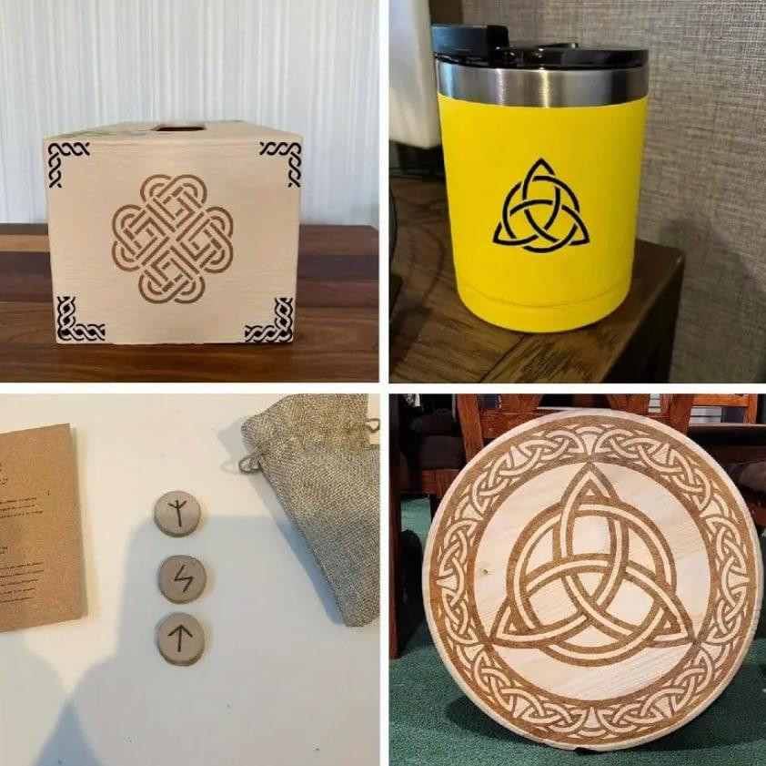 Набор из 6 многоразовых трафаретов рунической письменности для росписи кельтского алфавита. Киев - изображение 3