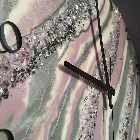 Часы настенные 40 см из эпоксидной смолы ручной работы Днепр