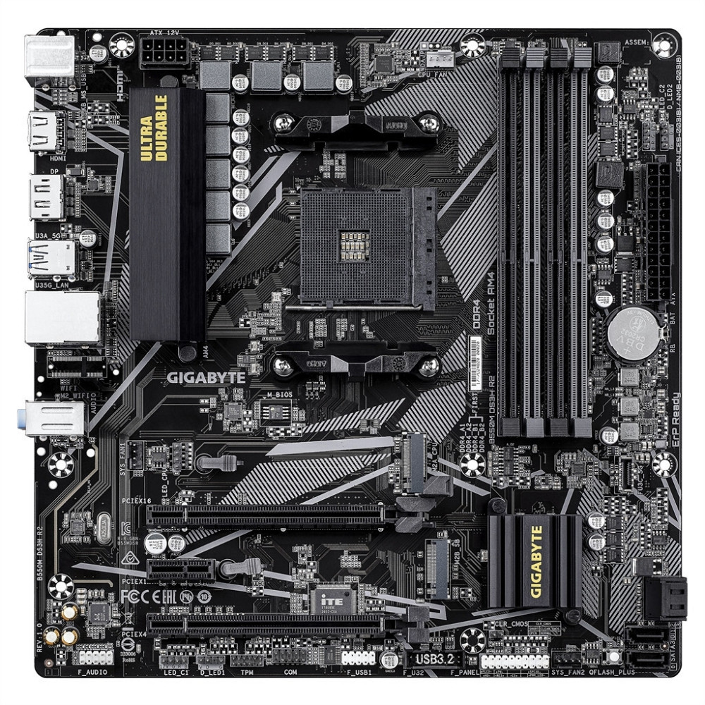 Материнська плата Gigabyte B550M DS3H R2 Socket AM4 ( microATX ) Харків - фото 6