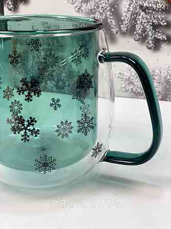 Кухоль чашка подвійне скло Olens "Зимове небо" 350 мл Ручне миття 102-1175 Київ