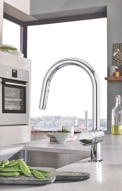 Змішувач для кухні з висувним виливом Grohe Minta   ( 32321002 ) 24678 Харків - фото 5