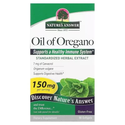 Трави Nature&apos;s Answer Олія орегано, 150 мг, Oil of Oregano, 90 гелевих капсул (NTA-16308) Вінниця - фото 2