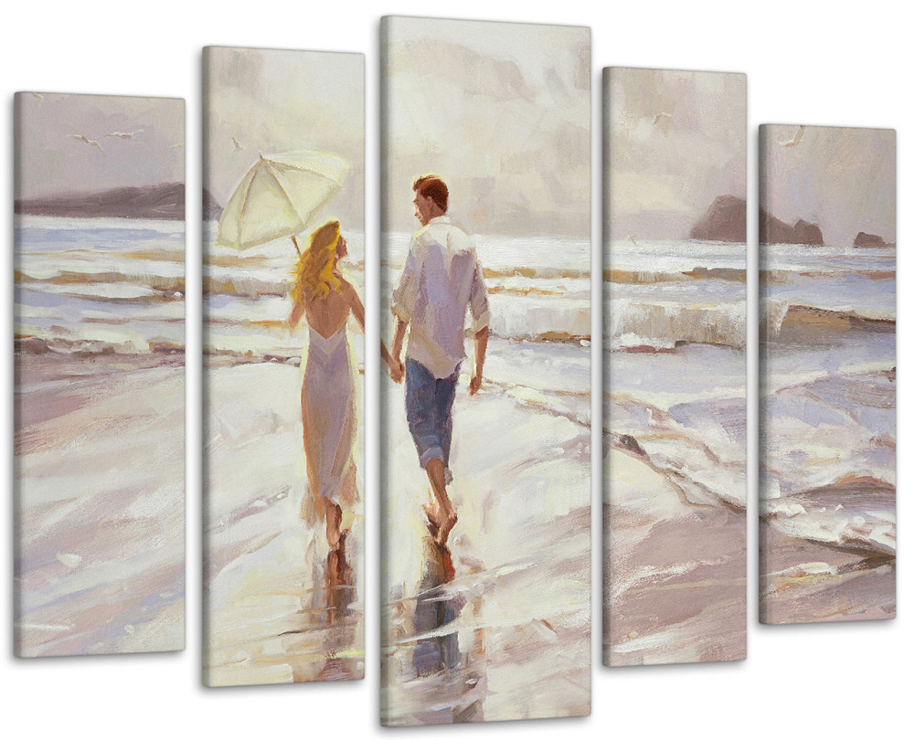 Модульна картина у вітальню / спальню Закохана пара біля моря Art-241_5 ( 80х118см ) Київ - фото 1