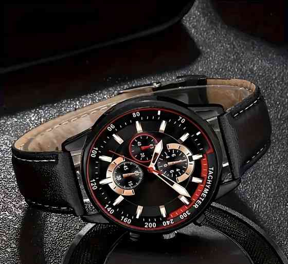 Подарочный набор для мужчин Черепаха наручные часы с 4 браслетами красный Киев