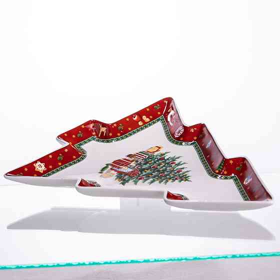 Сервірувальне новорічне блюдо для закусок Christmas 29×24×2 (см) порцеляна HP-SDHK-17 Коломыя