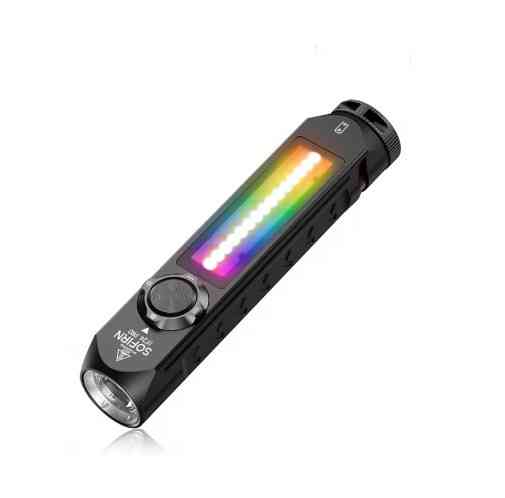 Ліхтар ручний Sofirn IF24 Pro діод SFT40 5000K 1800 лм RGB Magnet USB-C з акумулятором 3000 mAh (Чорний) Вінниця