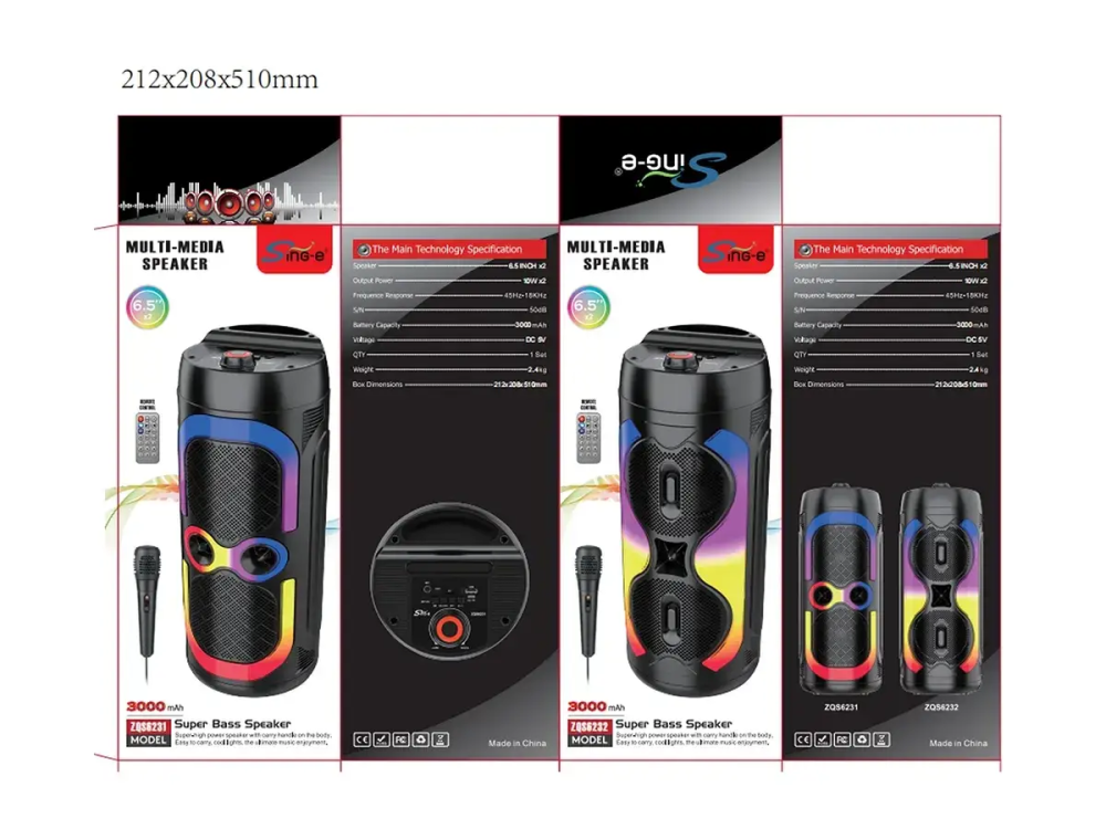 Колонка музична портативна Bluetooth ZQS-6232/ 6492 (8) Одесса - изображение 1