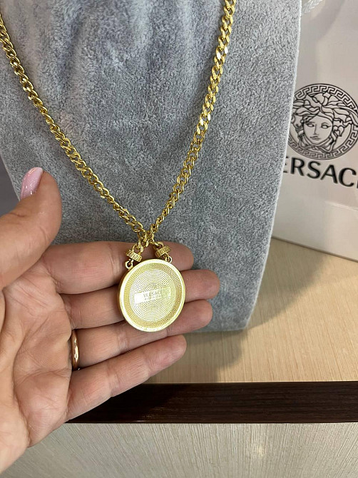 Версаче підвіска та сережки перламутр / Versace комплект прикрас Одеса - фото 4